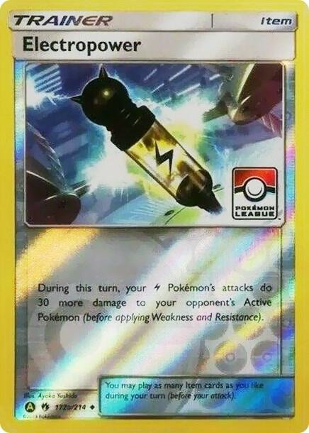 Electropower 172a/214 (Pokemon League) Reverse Holofoil League & Championship Cards Electropower 172a/214 (Pokemon League) Reverse Holofoil League & Championship Cards