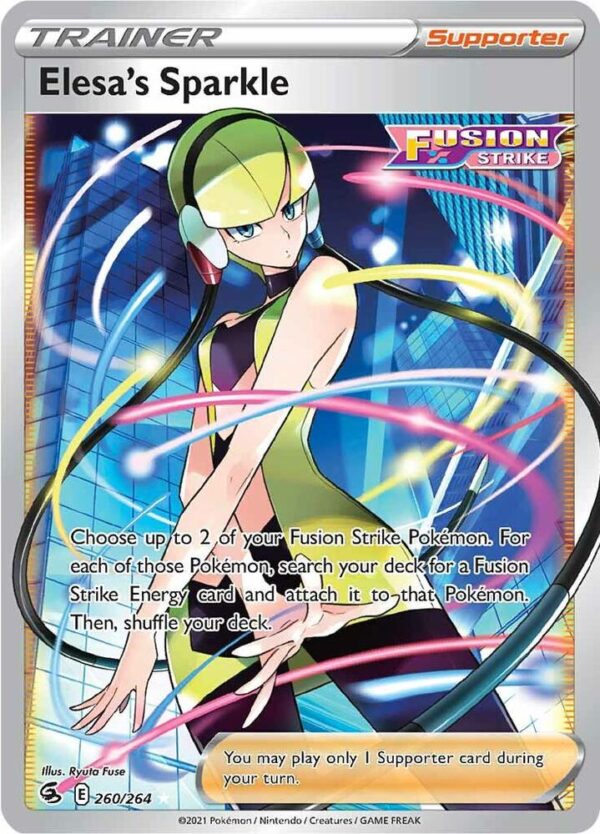 Elesa’s Sparkle (Full Art) 260/264 Holofoil SWSH08: Fusion Strike