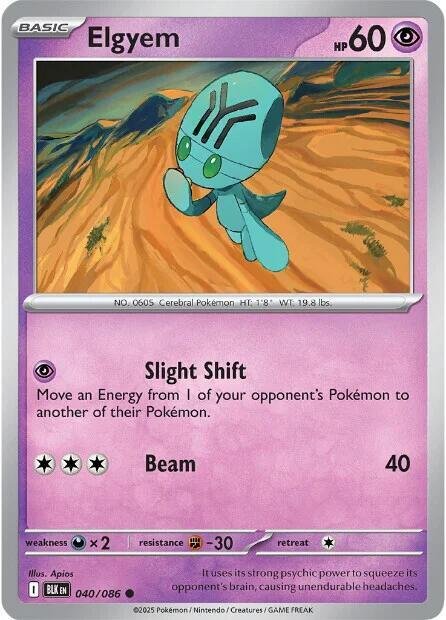 Elgyem 040/086 Reverse Holofoil SV: Black Bolt