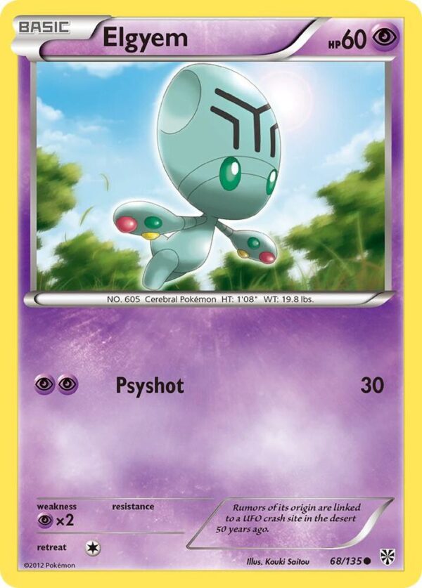 Elgyem (68) 68/135 Reverse Holofoil Plasma Storm Elgyem (68) 68/135 Reverse Holofoil Plasma Storm