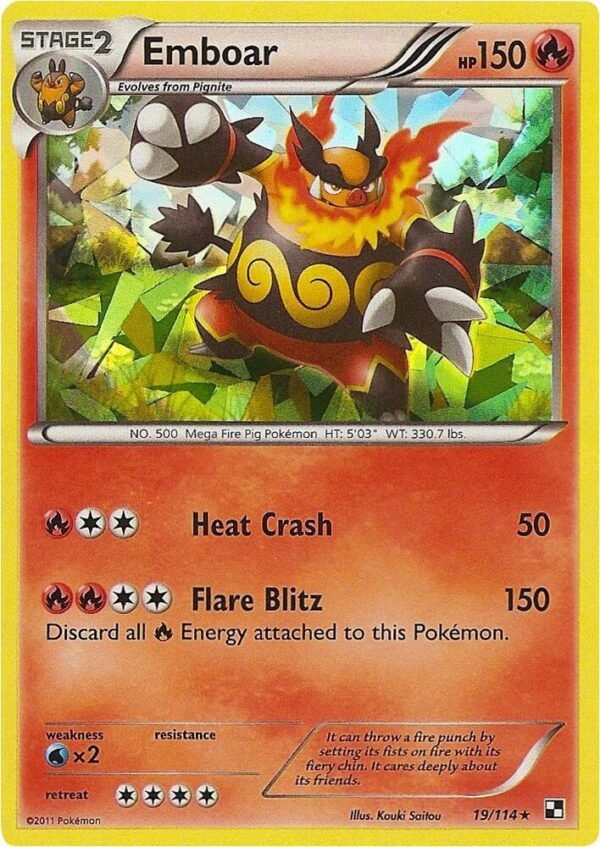 Emboar 19/114 (Cracked Ice Holo) 019/114 Holofoil Deck Exclusives