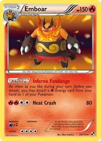 Emboar (20) | 20/114 | Holofoil | Black and White