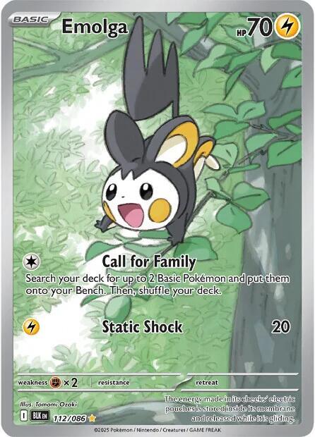Emolga 112/086 Holofoil SV: Black Bolt Emolga 112/086 Holofoil SV: Black Bolt