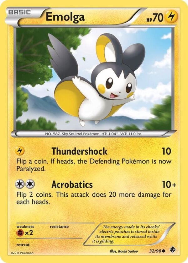 Emolga 32/98 Reverse Holofoil Emerging Powers