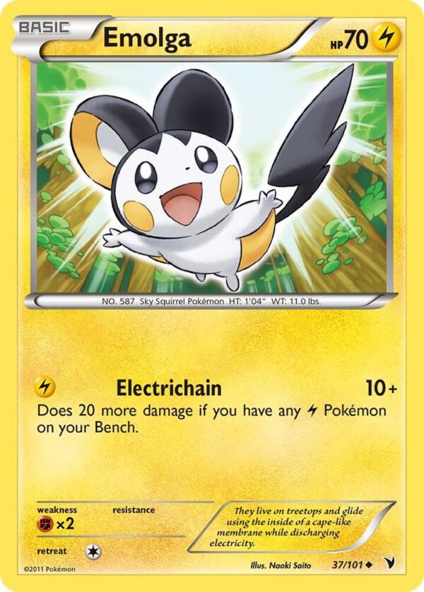Emolga 37/101 Reverse Holofoil Noble Victories