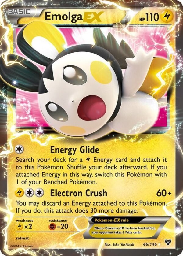Emolga EX 46/146 Holofoil XY Base Set Emolga EX 46/146 Holofoil XY Base Set