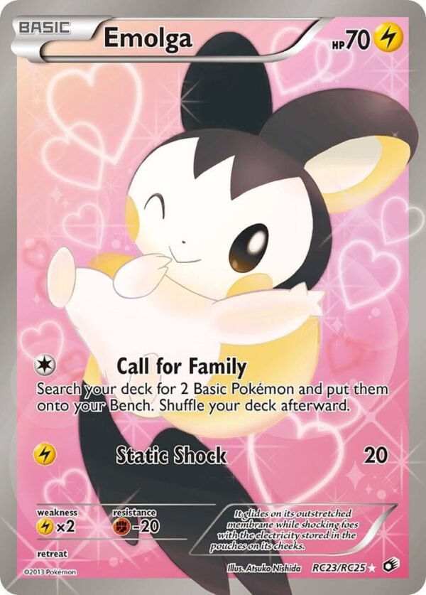Emolga (Full Art) RC23/RC25 Holofoil Legendary Treasures: Radiant Collection Emolga (Full Art) RC23/RC25 Holofoil Legendary Treasures: Radiant Collection