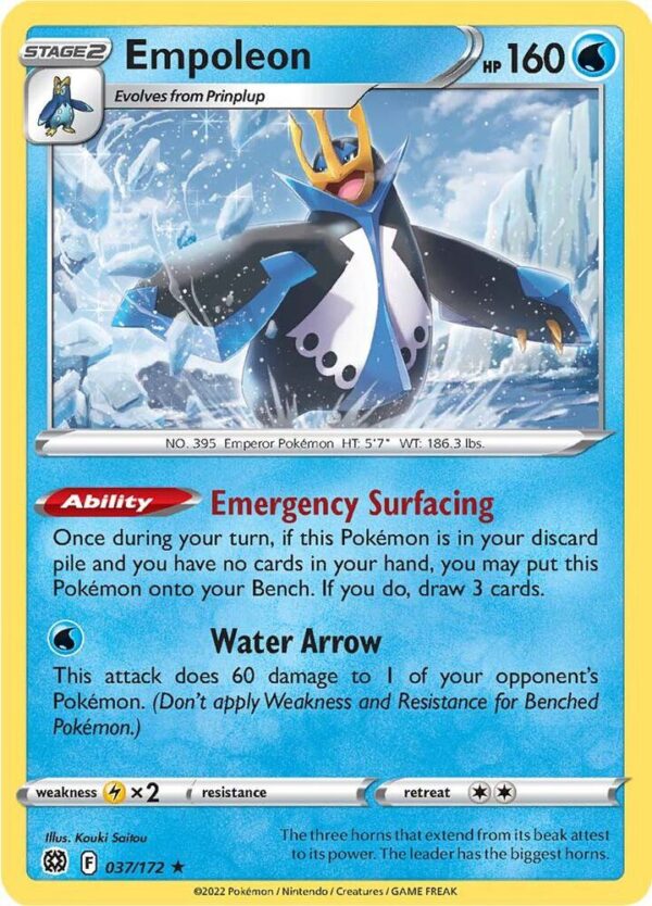 Empoleon 037/172 Holofoil SWSH09: Brilliant Stars Empoleon 037/172 Holofoil SWSH09: Brilliant Stars