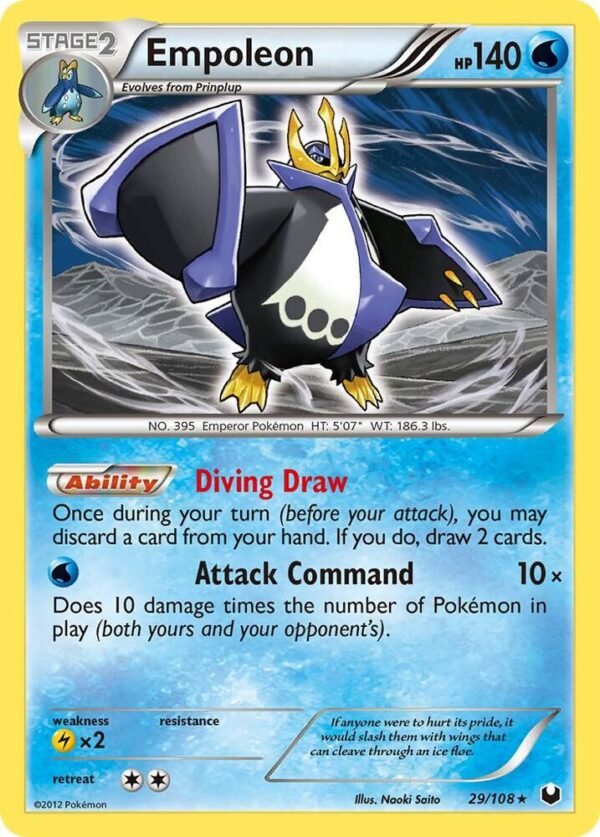 Empoleon 29/108 Reverse Holofoil Dark Explorers Empoleon 29/108 Reverse Holofoil Dark Explorers