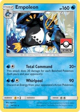 Empoleon 34/156 (Pokemon League) 034/156 Reverse Holofoil League & Championship Cards