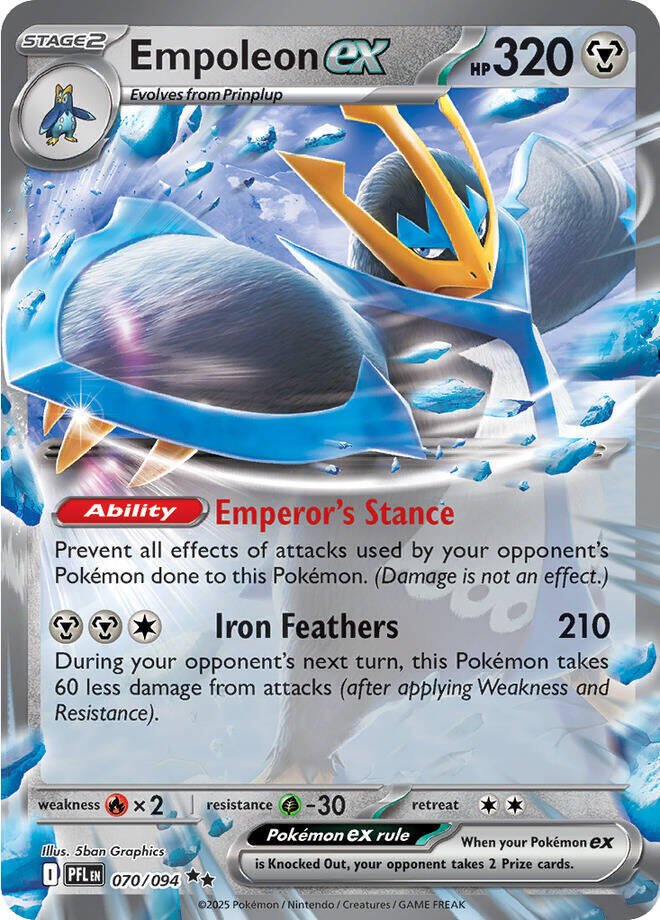 Empoleon ex 070/094 Holofoil ME02: Phantasmal Flames