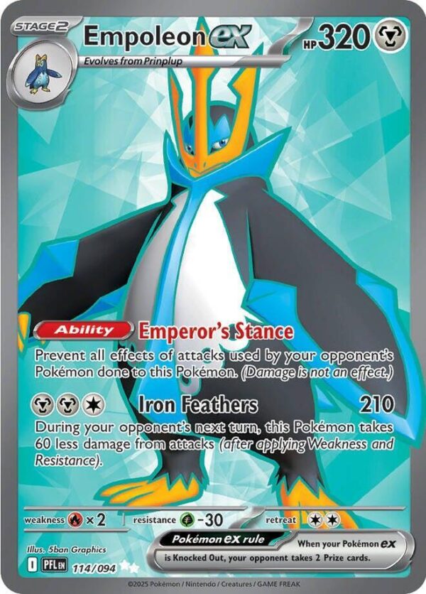 Empoleon ex 114/094 Holofoil ME02: Phantasmal Flames