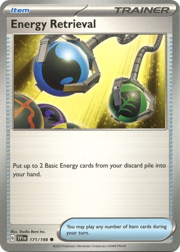 Energy Retrieval 171/198 Reverse Holofoil SV01: Scarlet & Violet Base Set Energy Retrieval 171/198 Reverse Holofoil SV01: Scarlet & Violet Base Set