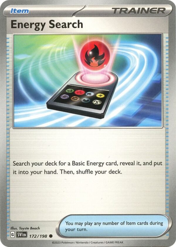 Energy Search 172/198 Reverse Holofoil SV01: Scarlet & Violet Base Set Energy Search 172/198 Reverse Holofoil SV01: Scarlet & Violet Base Set