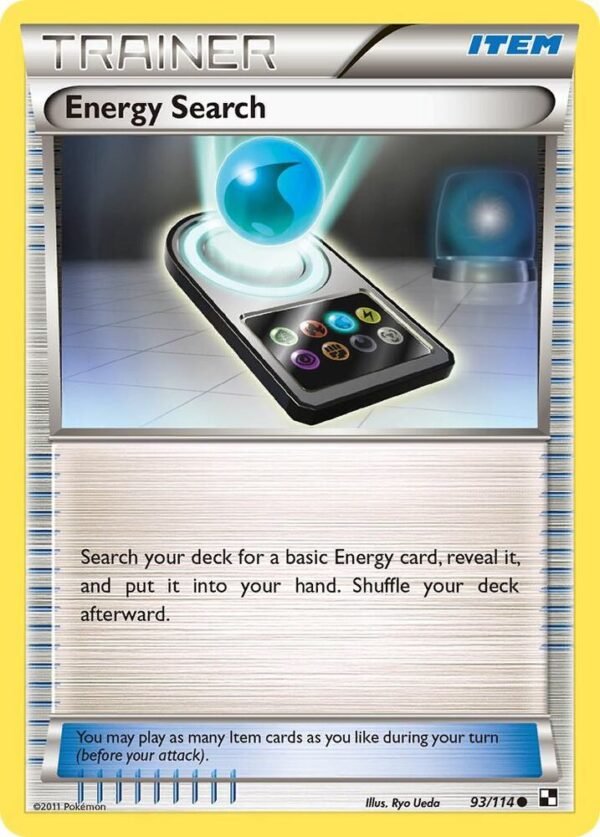 Energy Search 93/114 Reverse Holofoil Black and White