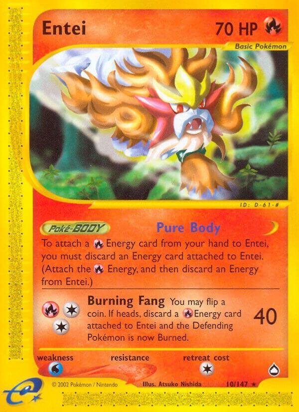 Entei 010/147 Reverse Holofoil Aquapolis