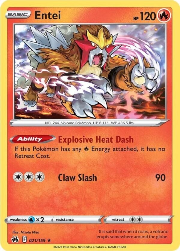 Entei 021/159 Holofoil Crown Zenith Entei 021/159 Holofoil Crown Zenith