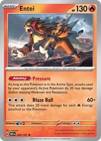 Entei | 030/197 | Reverse Holofoil | SV03: Obsidian Flames
