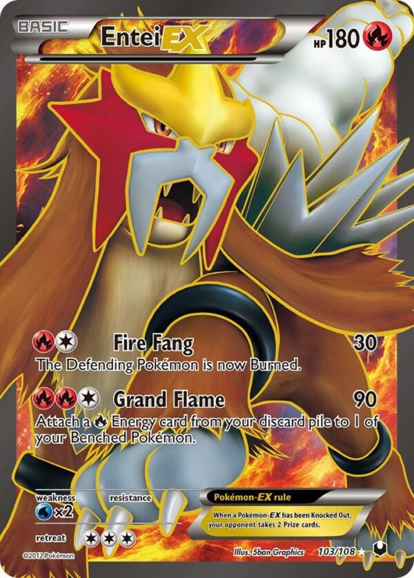 Entei EX (103 Full Art) 103/108 Holofoil Dark Explorers