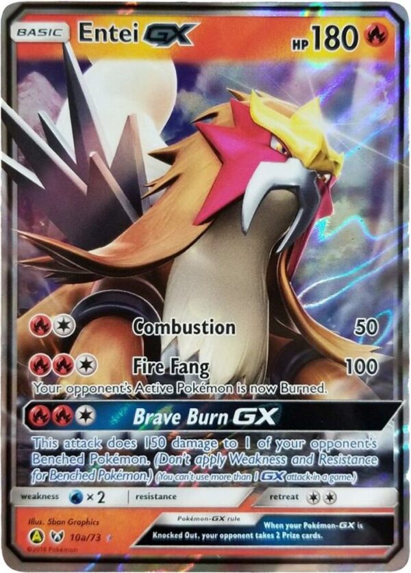 Entei GX 10a/73 010a/073 Holofoil Alternate Art Promos