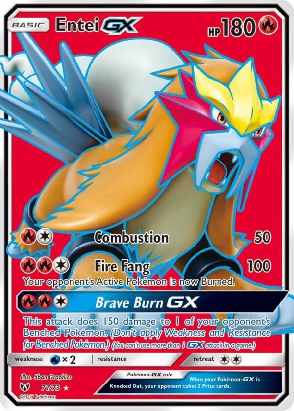 Entei GX (Full Art) 71/73 Holofoil Shining Legends