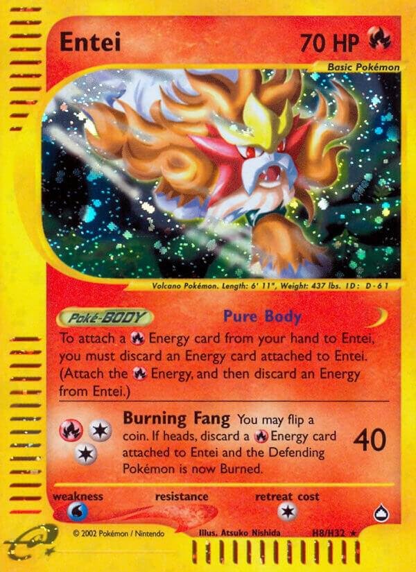 Entei (H8) H08/H32 Holofoil Aquapolis Entei (H8) H08/H32 Holofoil Aquapolis
