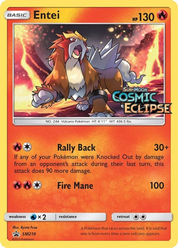 Entei SM219 (Prerelease) Holofoil SM Promos