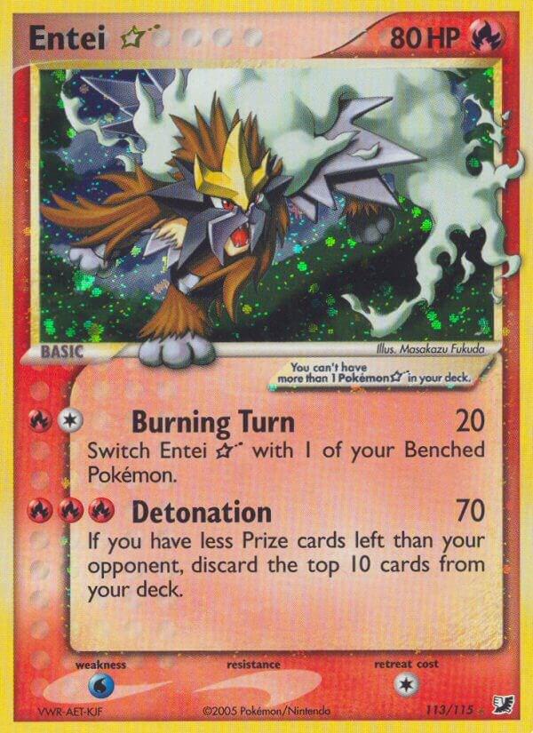 Entei Star 113/115 Holofoil Unseen Forces