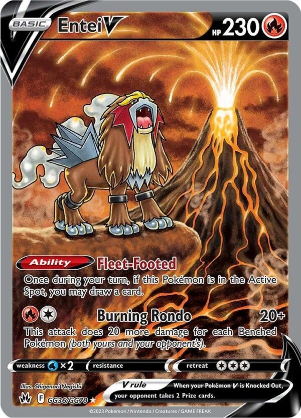 Entei V GG36/GG70 Holofoil Crown Zenith: Galarian Gallery Entei V GG36/GG70 Holofoil Crown Zenith: Galarian Gallery