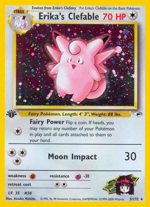 Erika’s Clefable 003/132 1st Edition Holofoil Gym Heroes Erika’s Clefable 003/132 1st Edition Holofoil Gym Heroes