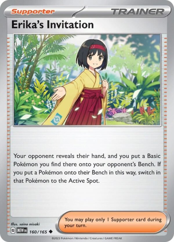 Erika’s Invitation 160/165 Reverse Holofoil SV: Scarlet & Violet 151 Erika’s Invitation 160/165 Reverse Holofoil SV: Scarlet & Violet 151