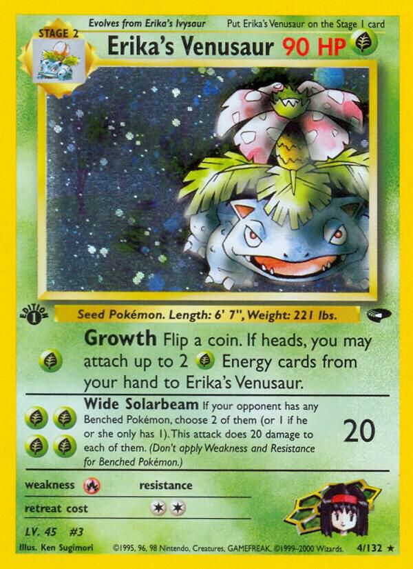 Erika’s Venusaur 004/132 1st Edition Holofoil Gym Challenge