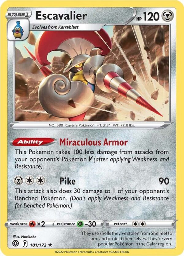 Escavalier 101/172 Normal SWSH09: Brilliant Stars