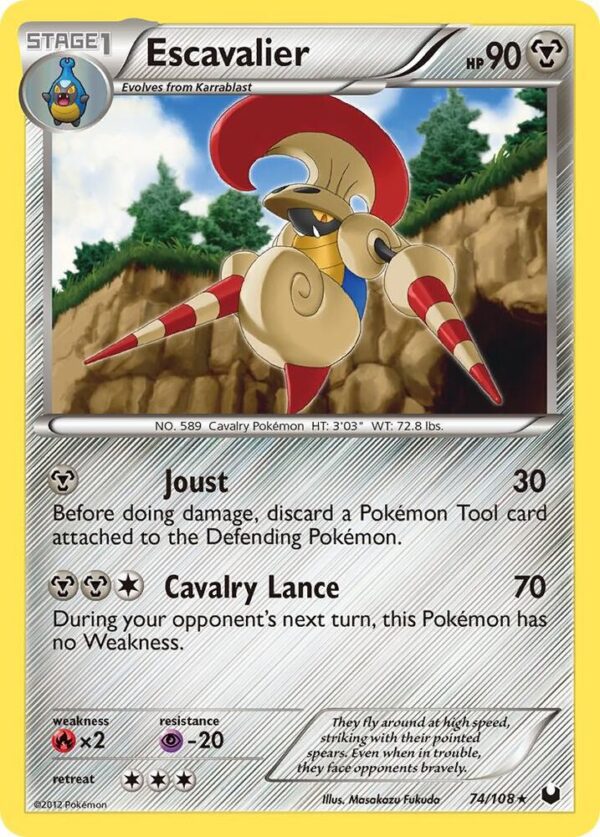 Escavalier 74/108 Reverse Holofoil Dark Explorers