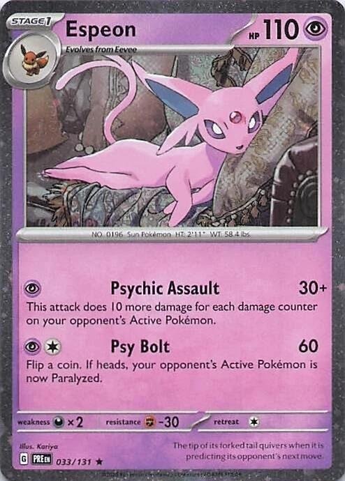 Espeon 033/131 (Cosmos Holo) Holofoil Miscellaneous Cards & Products Espeon 033/131 (Cosmos Holo) Holofoil Miscellaneous Cards & Products