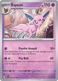 Espeon | 033/131 | Holofoil | SV: Prismatic Evolutions Espeon | 033/131 | Holofoil | SV: Prismatic Evolutions