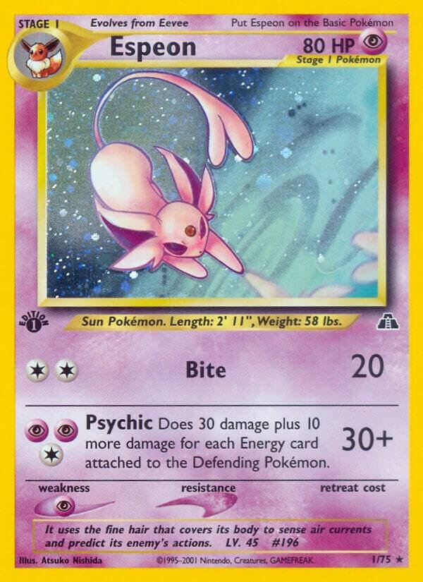 Espeon (1) 01/75 Unlimited Holofoil Neo Discovery