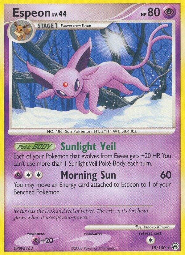 Espeon 18/100 Reverse Holofoil Majestic Dawn