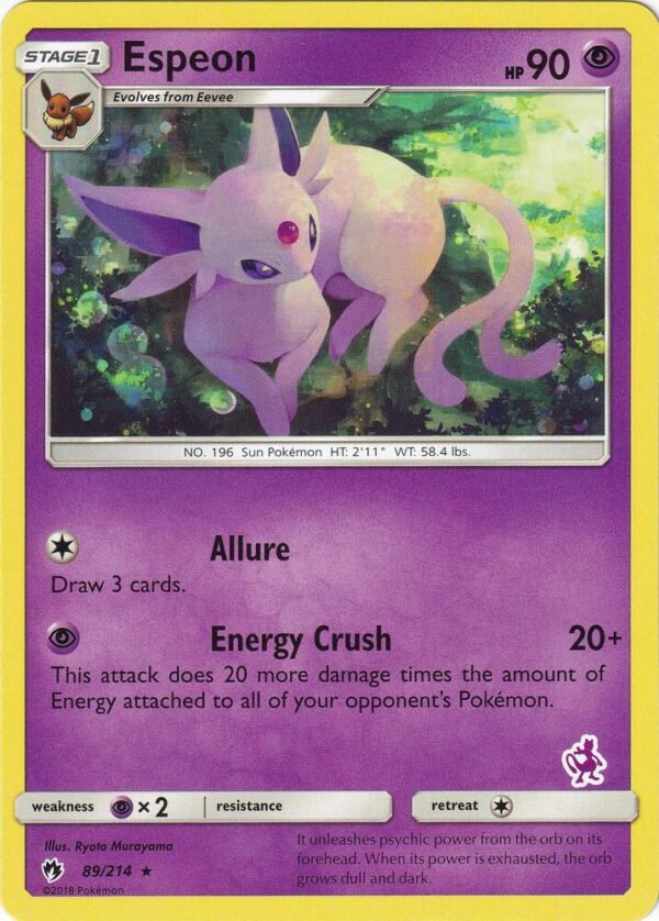 Espeon 89/214 (Mewtwo Stamped) 089/214 Normal Battle Academy Espeon 89/214 (Mewtwo Stamped) 089/214 Normal Battle Academy