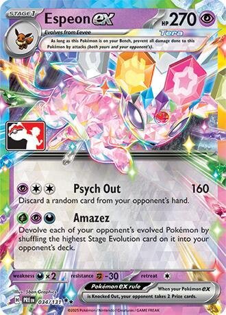 Espeon ex 034/131 Holofoil Prize Pack Series Cards