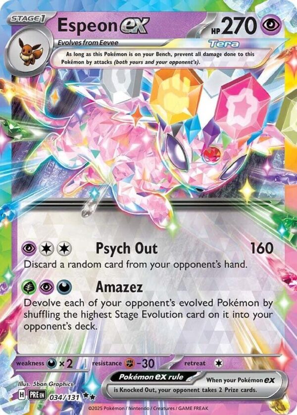Espeon ex 034/131 Holofoil SV: Prismatic Evolutions