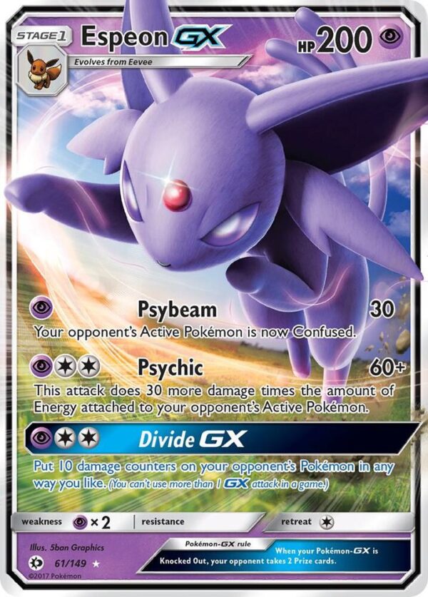 Espeon GX 61/149 Holofoil SM Base Set Espeon GX 61/149 Holofoil SM Base Set