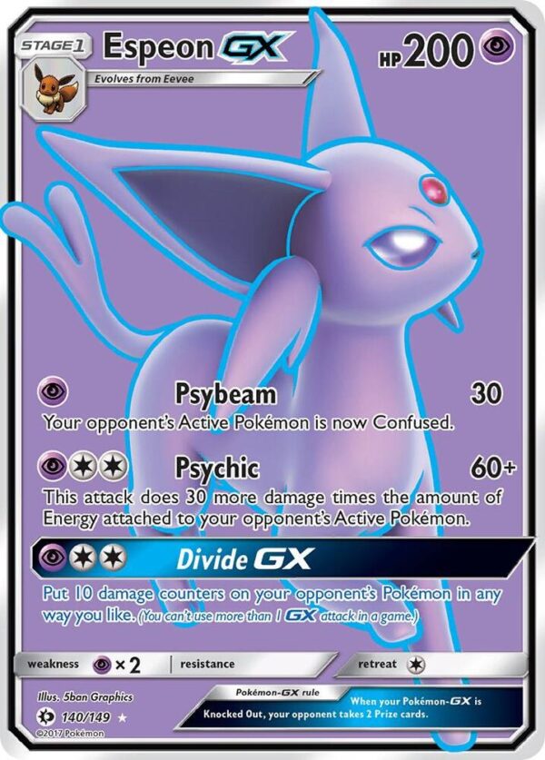 Espeon GX (Full Art) 140/149 Holofoil SM Base Set