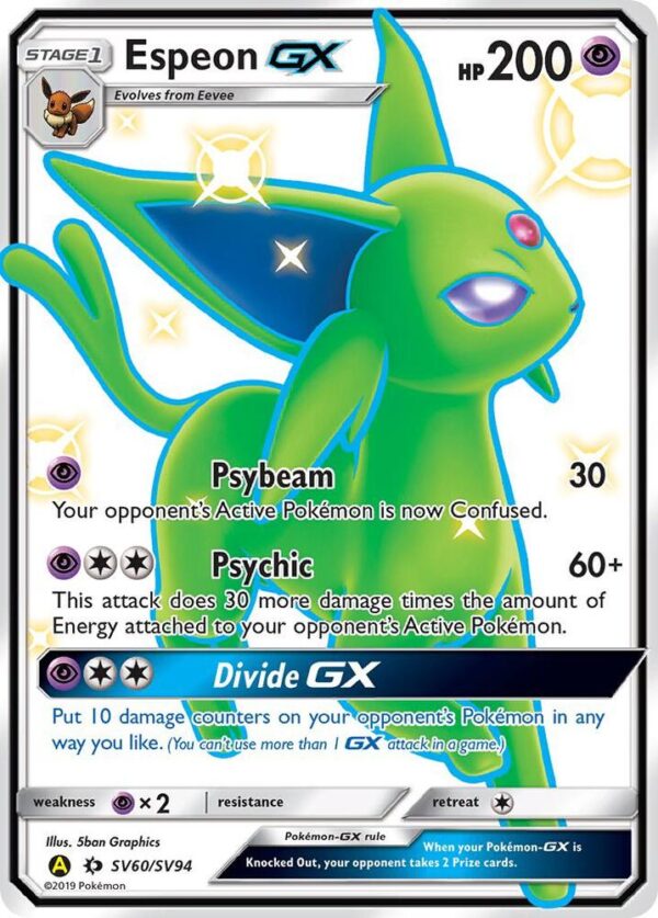 Espeon GX SV60/SV94 Holofoil Hidden Fates: Shiny Vault