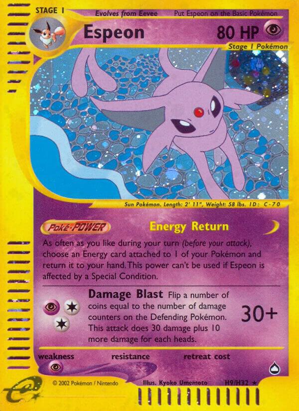 Espeon (H9) H09/H32 Holofoil Aquapolis