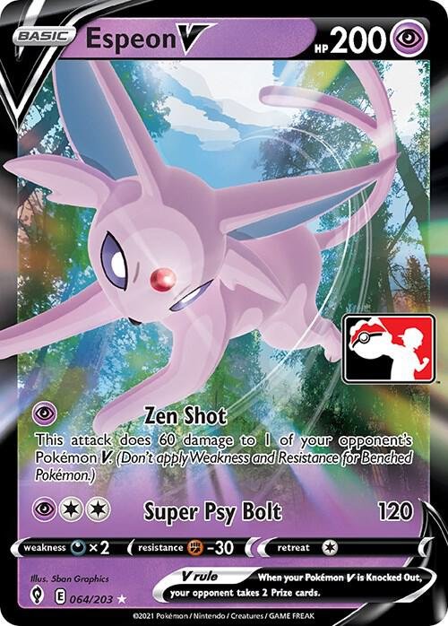 Espeon V 064/203 Holofoil Prize Pack Series Cards Espeon V 064/203 Holofoil Prize Pack Series Cards