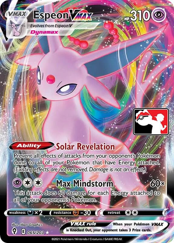 Espeon VMAX 065/203 Holofoil Prize Pack Series Cards Espeon VMAX 065/203 Holofoil Prize Pack Series Cards