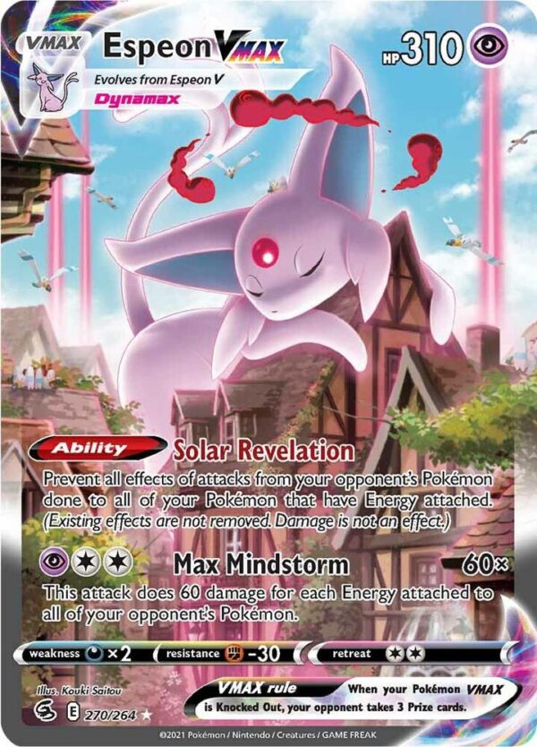 Espeon VMAX (Alternate Art Secret) 270/264 Holofoil SWSH08: Fusion Strike