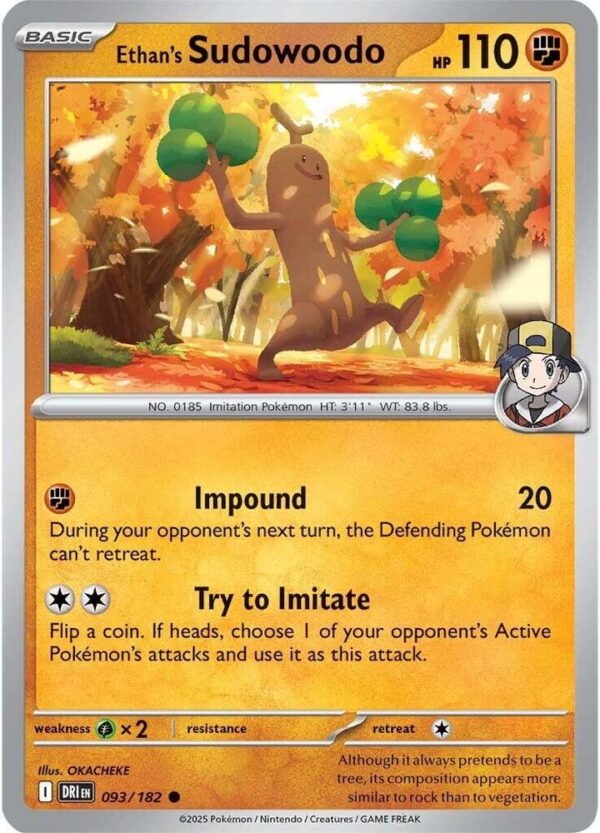 Ethan’s Sudowoodo 093/182 Normal SV10: Destined Rivals Ethan’s Sudowoodo 093/182 Normal SV10: Destined Rivals