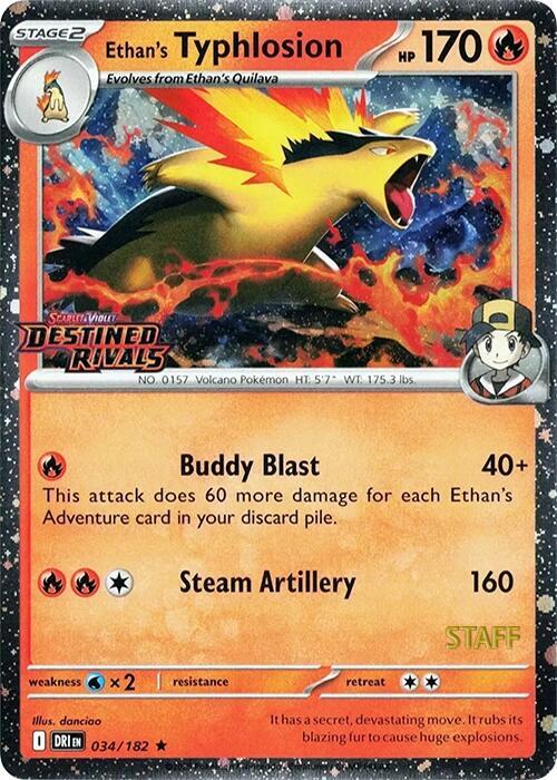 Ethan’s Typhlosion (Prerelease) [Staff] 034/182 Holofoil Miscellaneous Cards & Products